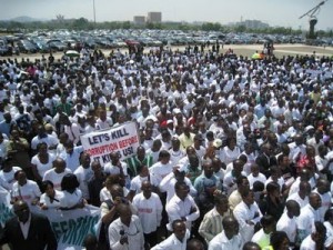 Nigerians protest failing government