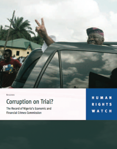 HRW report on Nigeria: Corruption on trial?